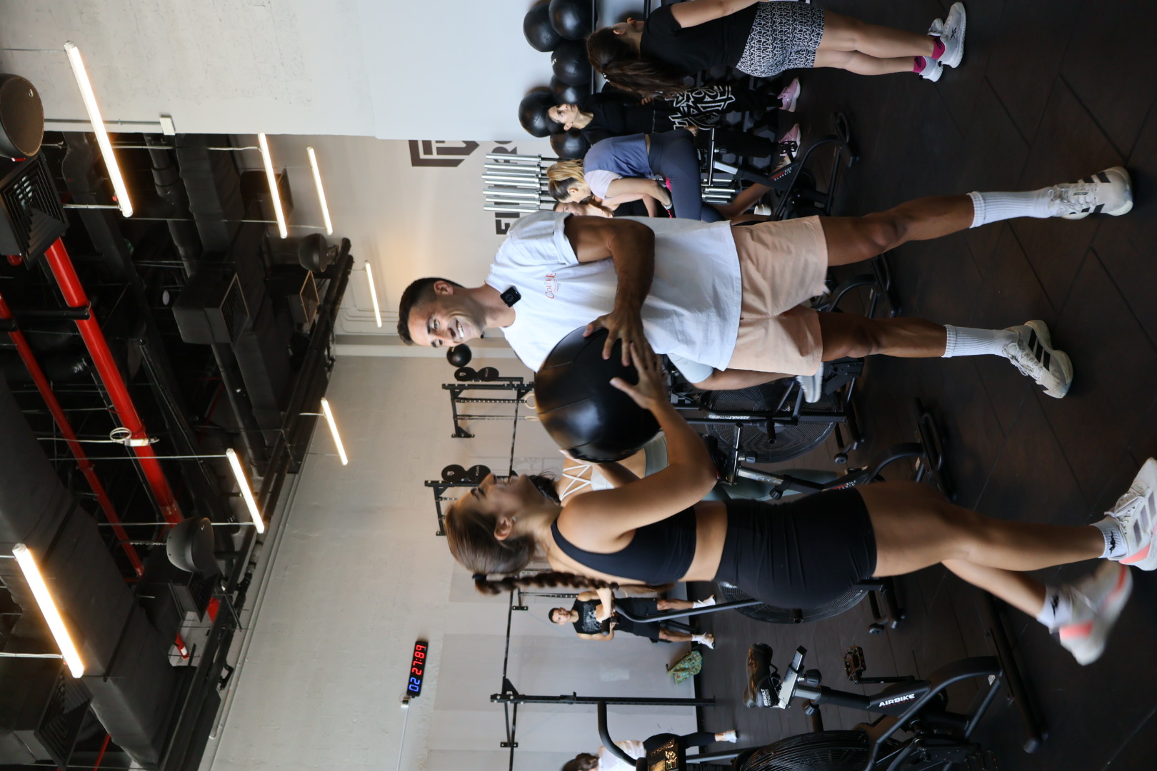 Crew gathered after a session