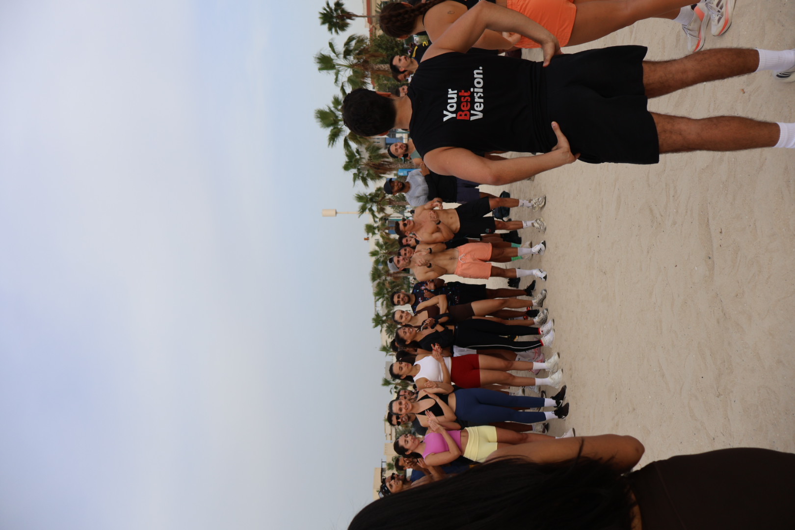 Sunset finish line celebration