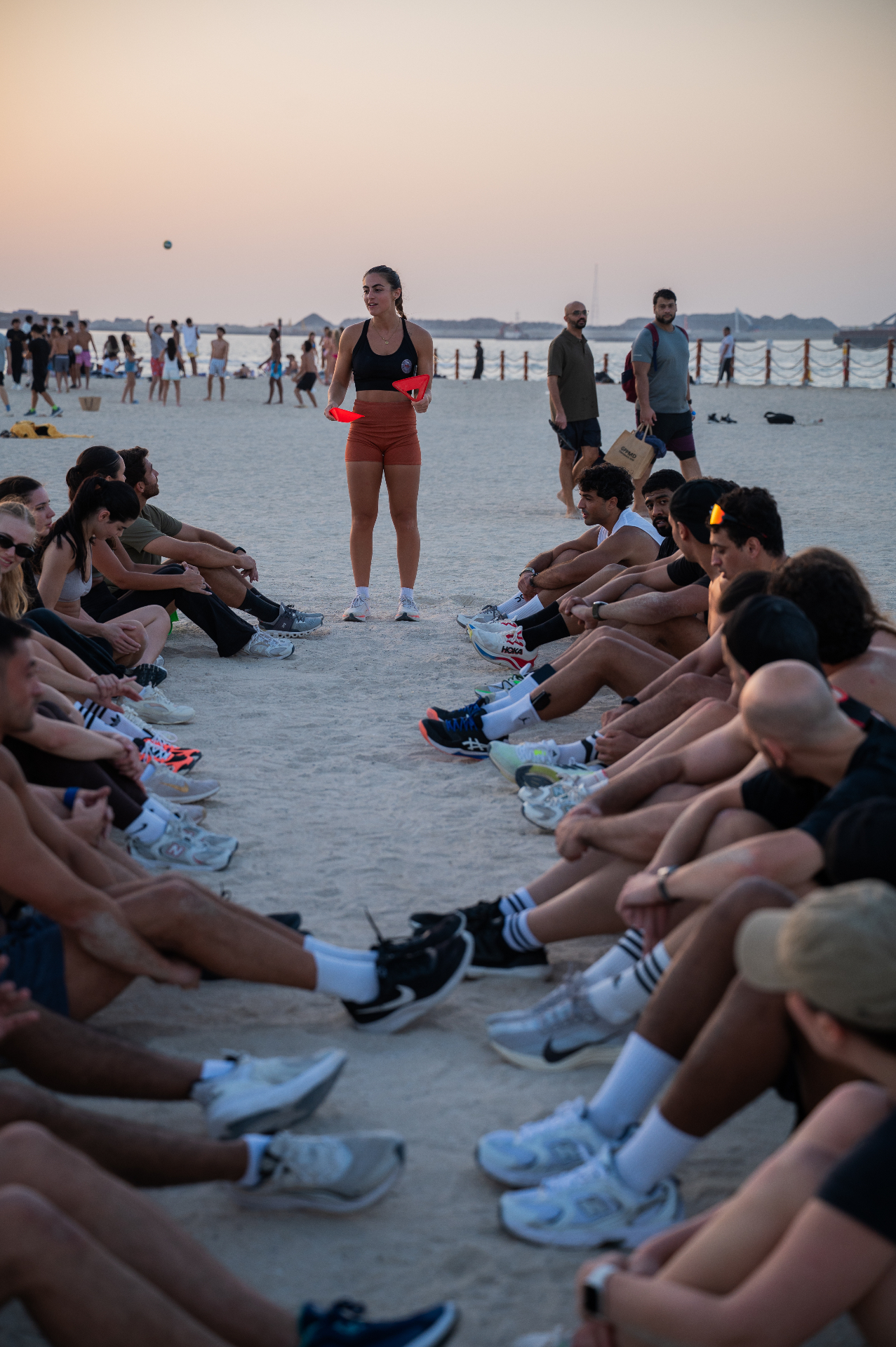 Sprint start on the beach